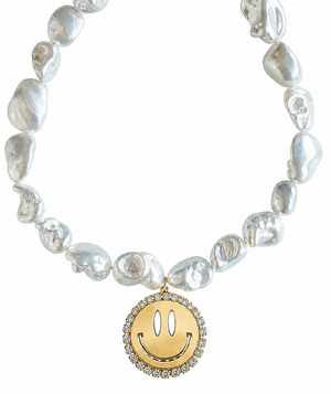 Pearl Necklace Lois - Mirror Gold