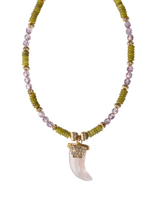 Necklace Nala - Khaki/Light Pink