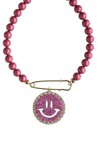 Pearl Necklace Harley - Disco Dazzle Pink/Mulberry