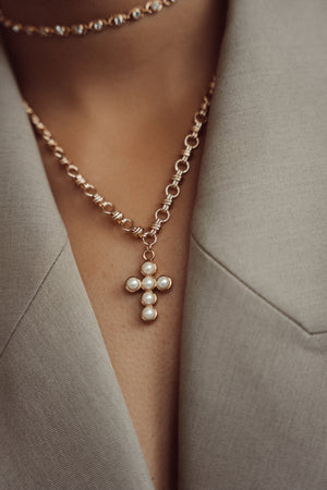 Chain Necklace De La Cruz - Pearl