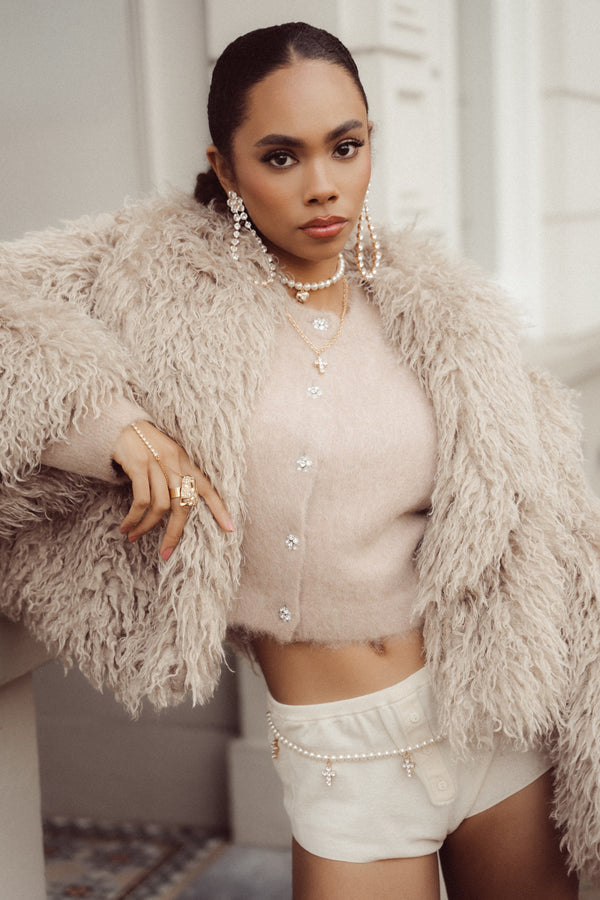 Chain Necklace De La Cruz Mini - Crystal