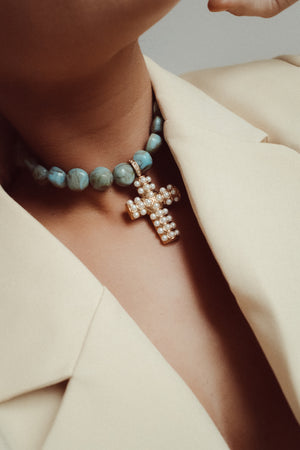 Necklace Holy Pearl - Turquoise