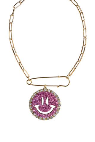 Chain Necklace Mia - Disco Dazzle Pink