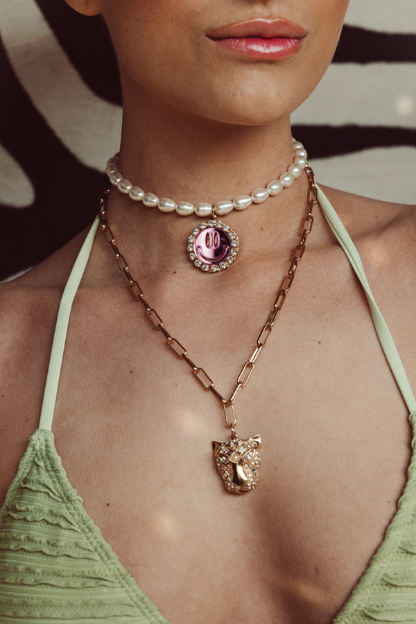 Happy Necklace Gigi - Mirror Pink