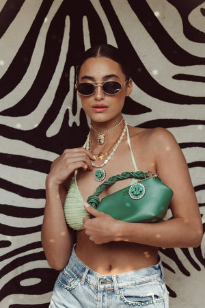 Bag Charm - Disco Dazzle Green