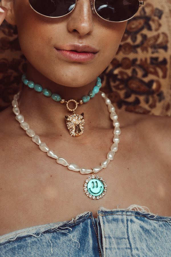 Happy Necklace Kiki - Mirror Green