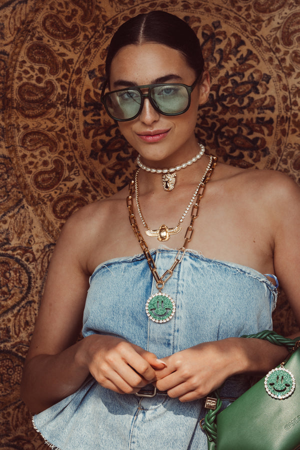 Chain Necklace Blaze - Disco Dazzle Green