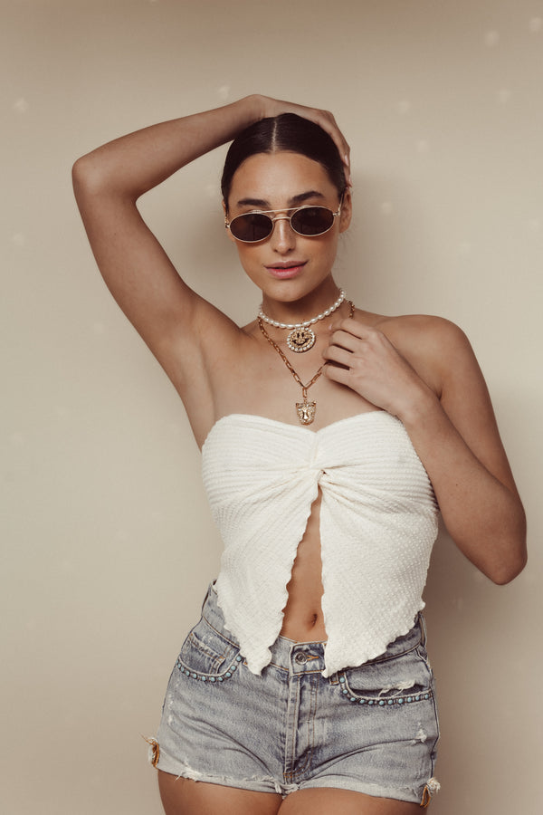Pearl Necklace Gigi - Disco Dazzle Gold