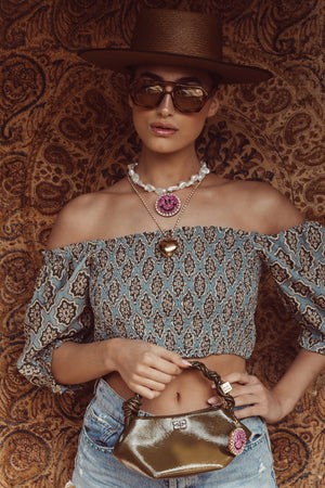 Pearl Necklace Lois - Disco Dazzle Pink