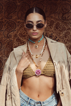 Chain Necklace Blaze - Disco Dazzle Pink