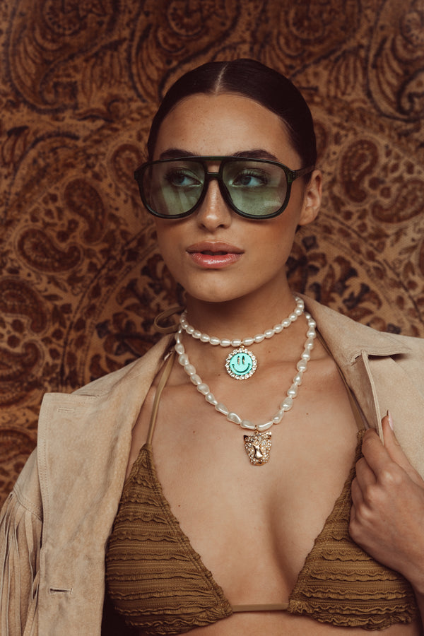 Happy Necklace Gigi - Mirror Green