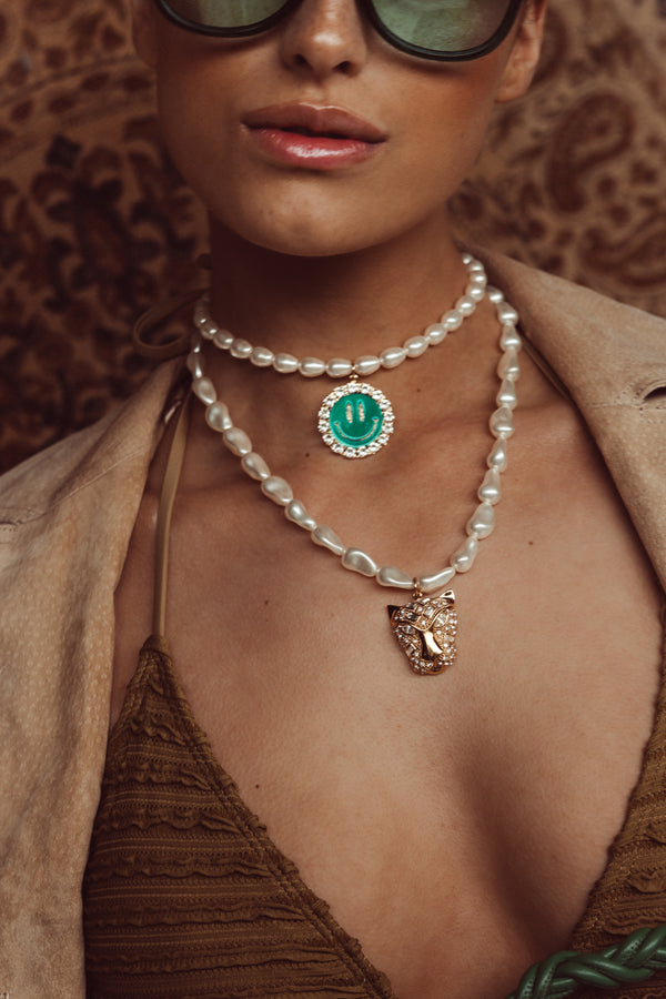 Happy Necklace Gigi - Mirror Green