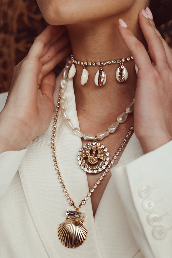 Pearl Necklace Kiki - Disco Dazzle Gold
