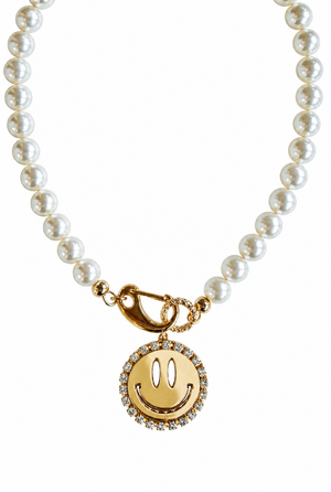 Pearl Necklace Roxy - Mirror Gold
