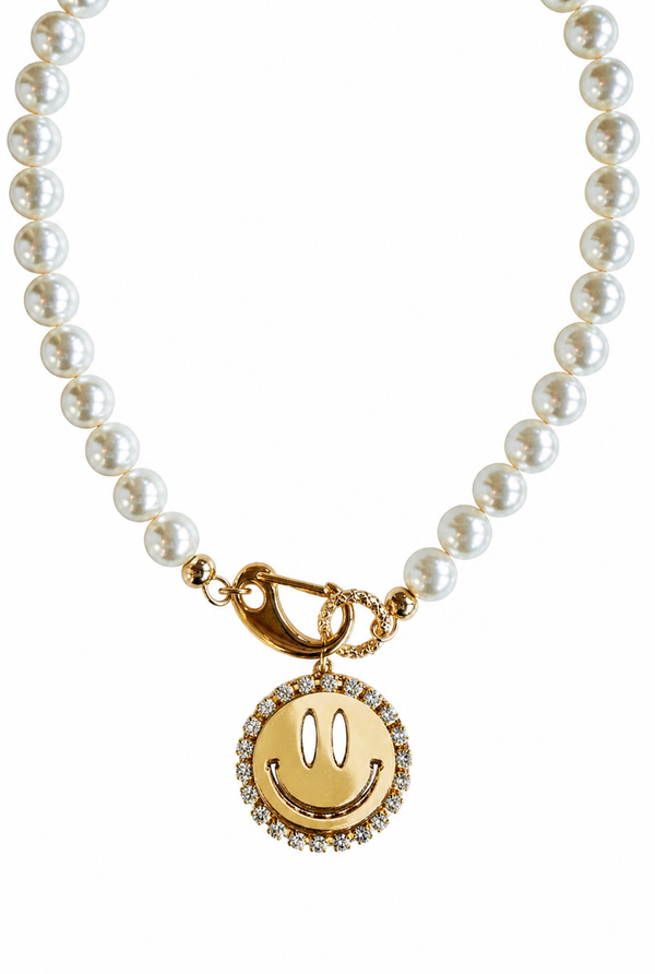 Pearl Necklace Roxy - Mirror Gold