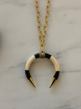 Necklace Moon - Black/White