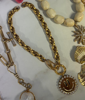 Chain Necklace Happy XL - Mirror Gold