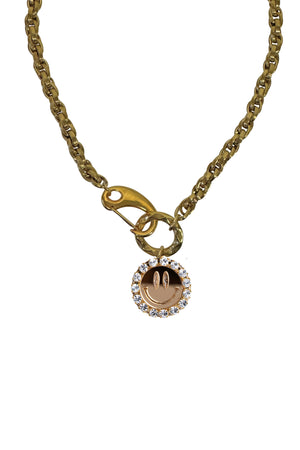 Chain Necklace Happy - Mirror Gold