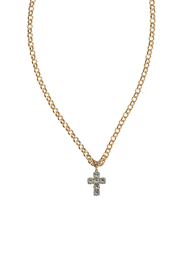 Chain Necklace De La Cruz Mini - Crystal