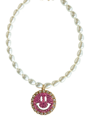 Pearl Necklace Gigi - Disco Dazzle Pink