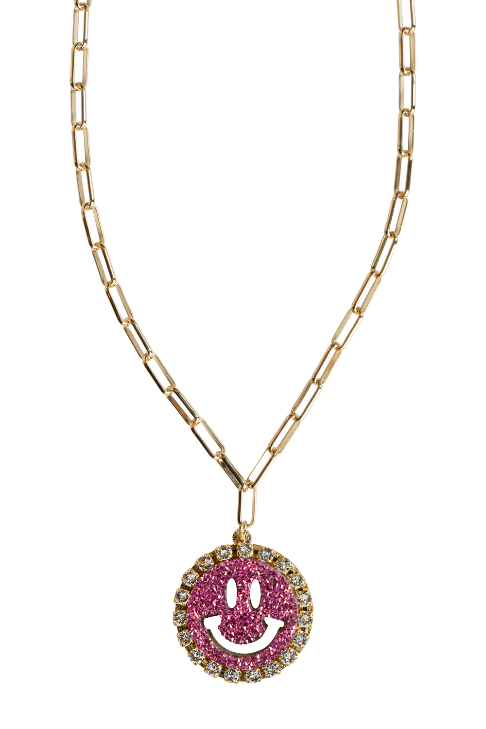 Chain Necklace Mia - Disco Dazzle Pink
