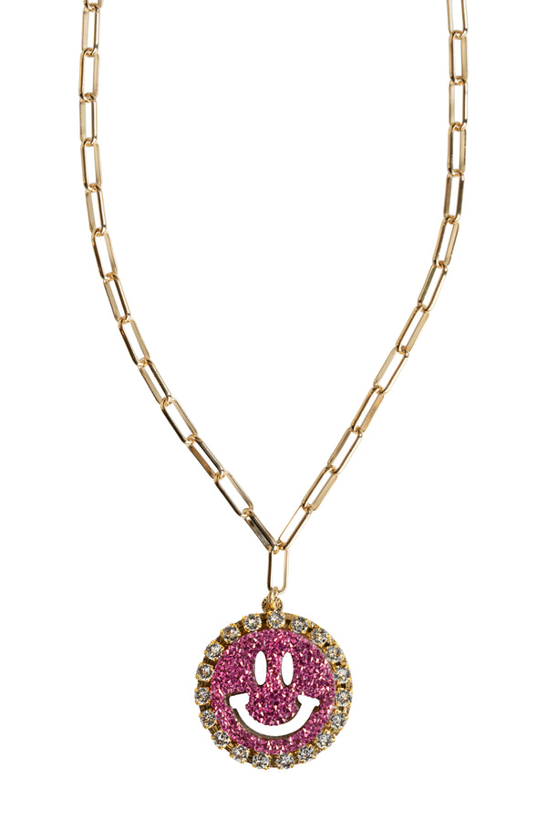 Chain Necklace Mia - Disco Dazzle Pink