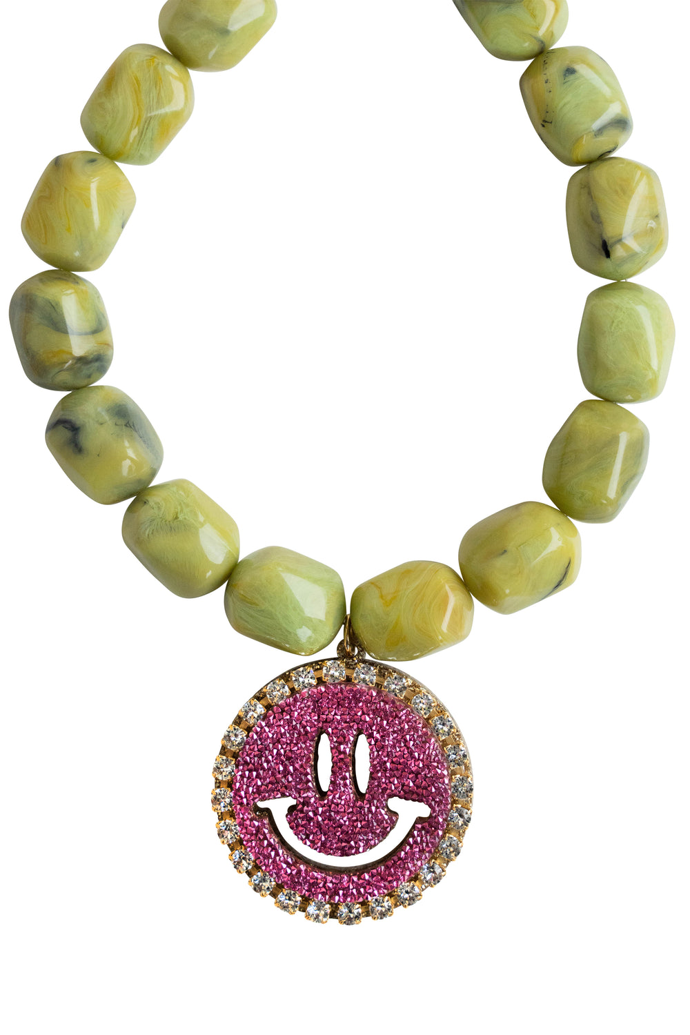 Necklace Disco Dazzle Pink - Marble Green