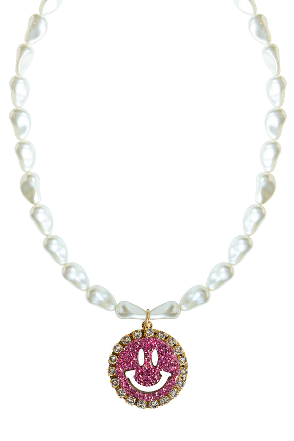 Pearl Necklace Kiki - Disco Dazzle Pink