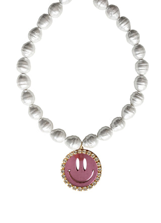 Pearl Necklace Happy - Mirror Pink