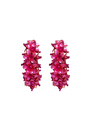 Flower Hoops Small - Fuchsia