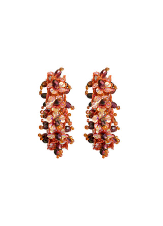 Flower Hoops Small - Orange/Copper