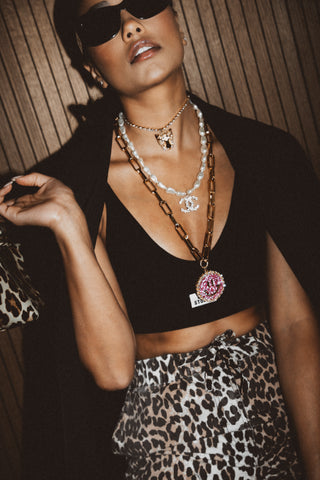 Chain Necklace Blaze - Disco Dazzle Pink