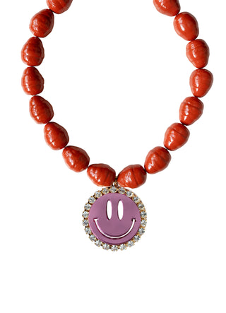 Necklace Happy - Orange/Mirror Pink