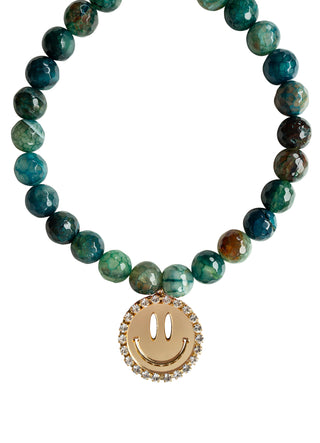 Necklace Happy - Green/Mirror Gold