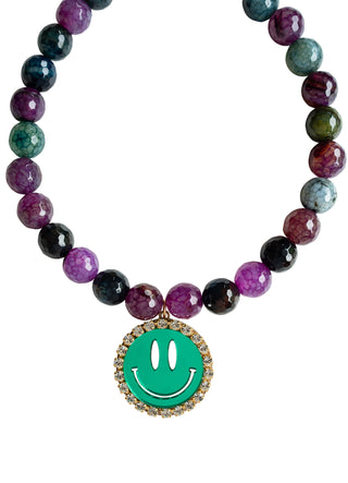 Necklace Happy - Multi/Mirror Green