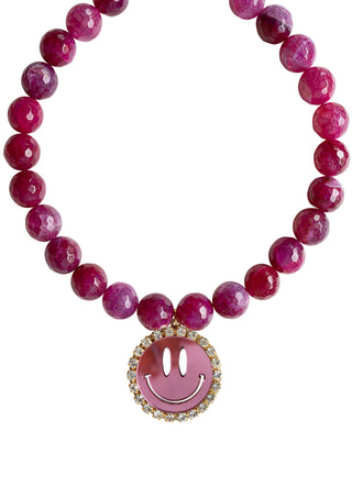 Necklace Happy - Fuchsia/Mirror Pink