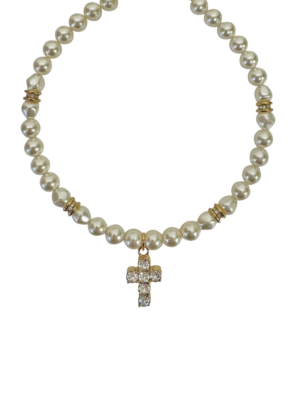 Pearl Necklace De La Cruz Mini - Crystal