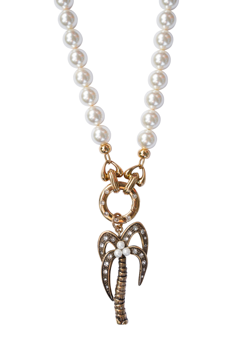 Dreamy Pearl Necklace - Sunset Palm