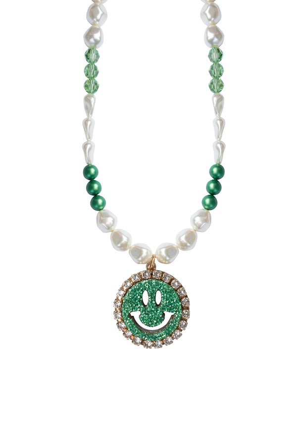 Necklace Happy Joy Joy - Disco Dazzle Green
